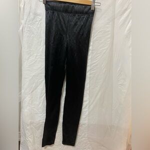 NWT H&M Black Satin Finish High-Waisted Leggings - Size XXS-XS